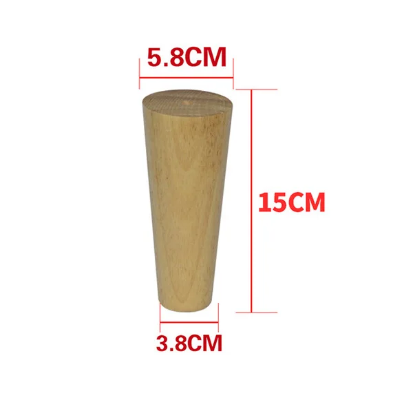 15cm 4 шт высокое 6/8/10/12/15/18/20/25/30 см ножки мебели диван Поддержка ножки из массива дерева кровать/тумба под телевизор/Кофе стол Замена средства ухода за кожей стоп - Цвет: 15cm
