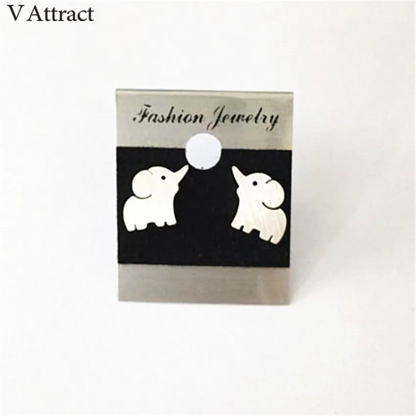 V привлечь милый слоненок Post Серьги для Для женщин и мужчин Нержавеющая сталь
