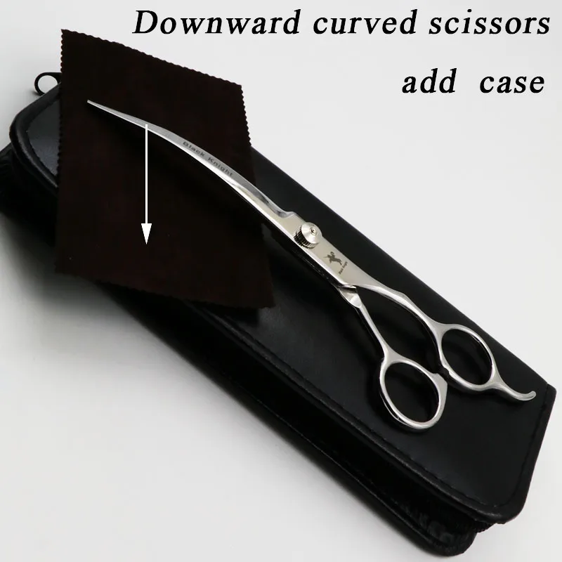 1 pcs add case 7 дюймов ножницы черный рыцарь Профессиональный парикмахерский салон ножницы для стрижки волос и ножницы для домашних животных парикмахерские - Цвет: 1 pcs add case