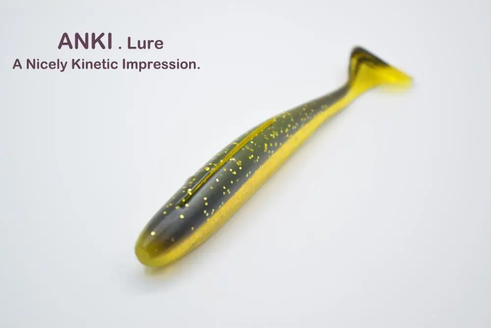 ANKI 75 мм 2,4 г 20/шт рыболовные приманки, наживки Easy Shiner Swimbaits Мягкая силиконовая приманка двойной цвет Искусственный Карп Мягкая приманка