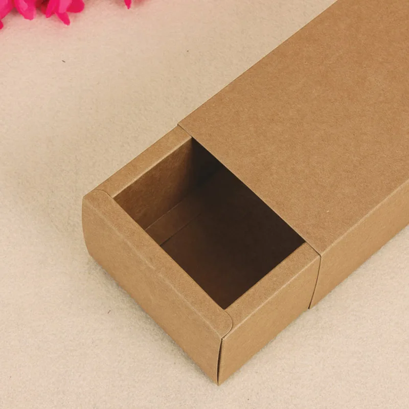 

Retail 20*10+6cm 10Pcs/Lot Craft Paper Package Box For DIY Essential Oil Gift Perfume Jewel Packing Retro Cardboard Drawer Boxes