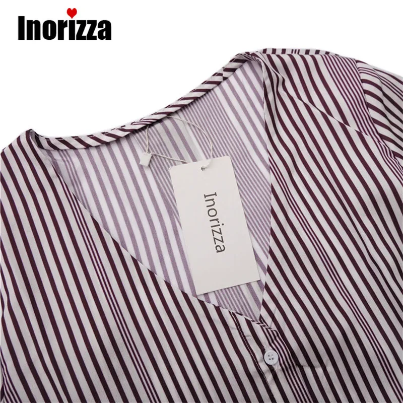 women Spring casual V neck shirt striped loose bow tie long sleeve blouse ladies tops blusas |