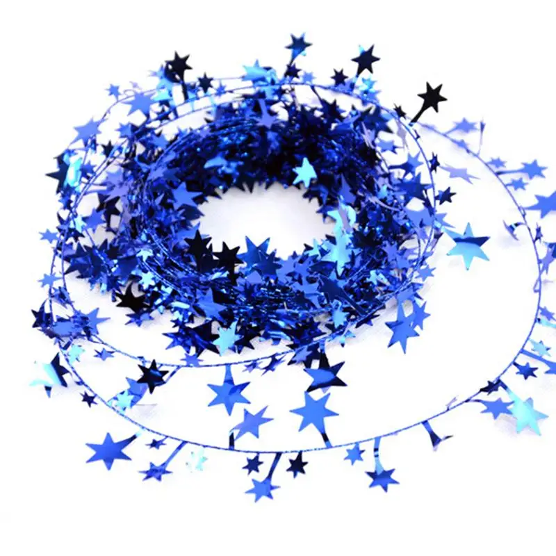

5m Hanging Star Pine Garland Christmas Tree Garland Decor 5 Colors Christmas Decoration Ornament