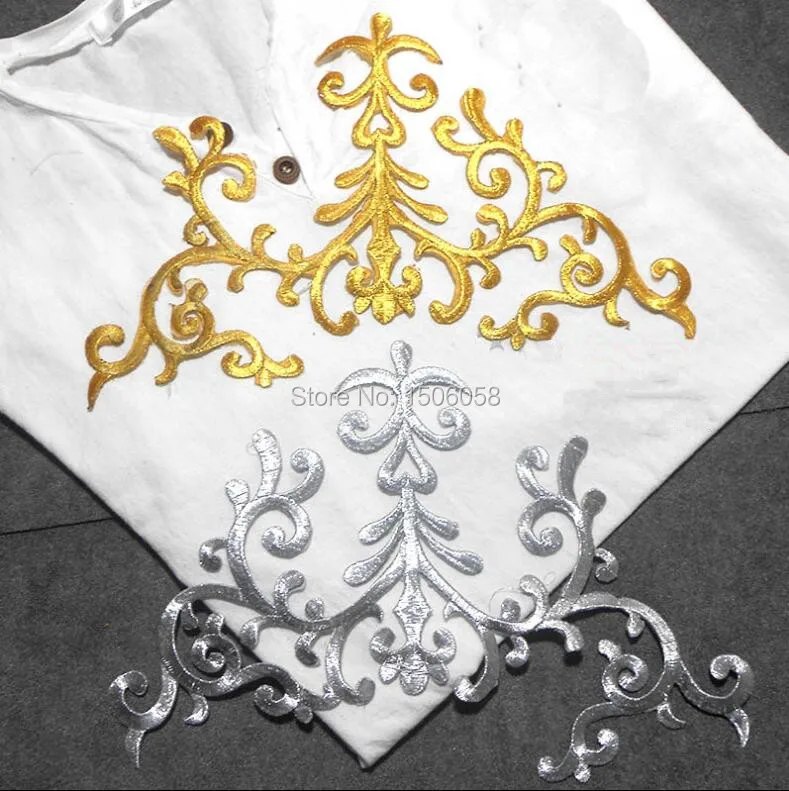 10 шт./лот аксессуары классическая золотая вышивка аппликация старинный костюм