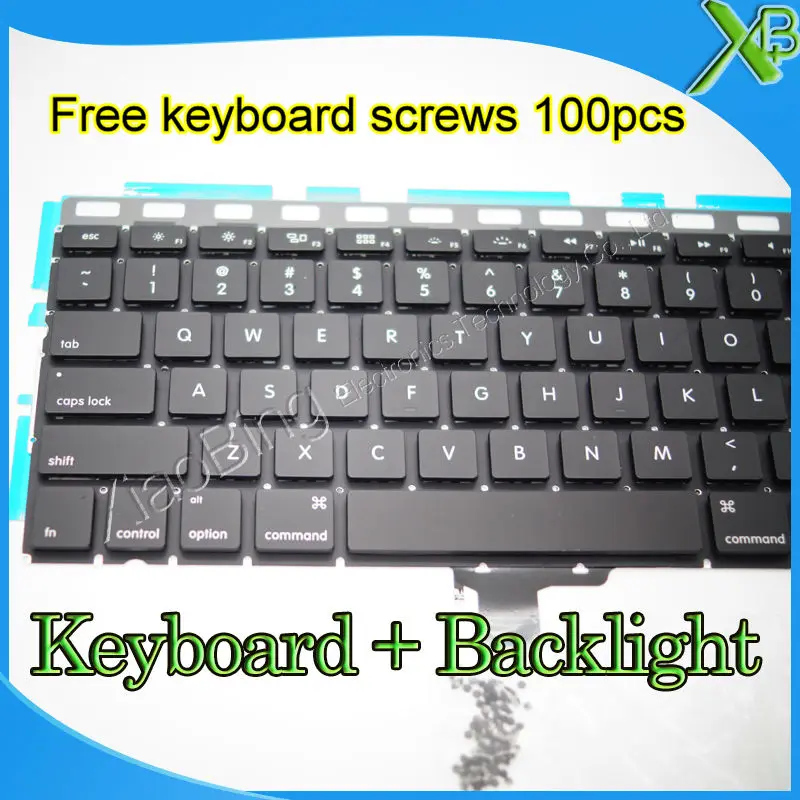 Совершенно новая английская клавиатура + Подсветка 100 шт. винтов для клавиатуры