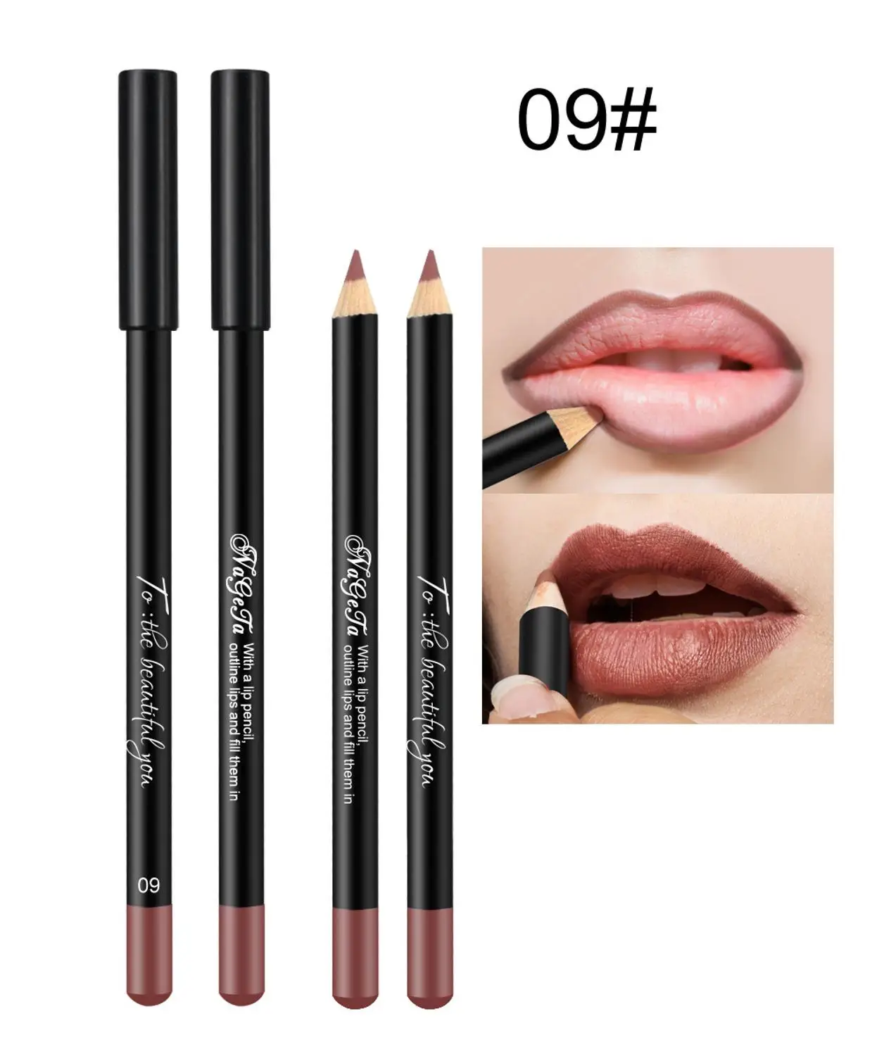12 цветов сексуальный матовый карандаш для губ Lipliner карандаш для губ Matt Nude Lipsliner набор ручек Красота Макияж инструмент косметический - Цвет: Темно-серый