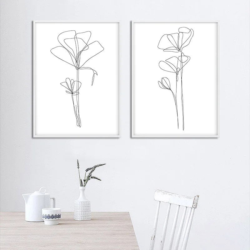 Абстрактный настенный плакат Matisse простой рисунок на холсте с изображением линий