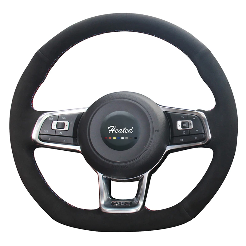 Оплетка на руль Обложка для Volkswagen VW Golf 7 GTI гольф R MK7 VW Polo GT Scirocco capa para volante