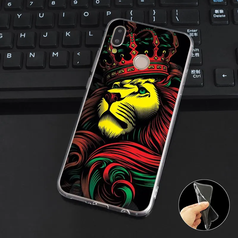 DREAMFOX K167 раста Лев Мягкие TPU силиконовый чехол для huawei Honor 6A 6C 7X9 10 P20 Lite pro P Smart |