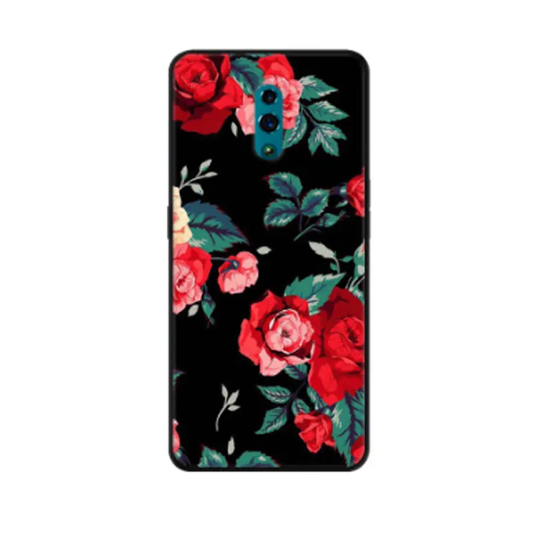 Силиконовый чехол для OPPO Reno 2 Чехлы черные Бампер Мягкий ТПУ задний Ace Case Reno2 Z 10X Zoom