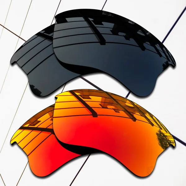Black and Fire Red Wholesale E.O.S Polarized Replacement Lenses for Oakley Half Jacket 2.0 XL Sunglasses- Varieties Colors - Цвет линз: Black and Fire Red