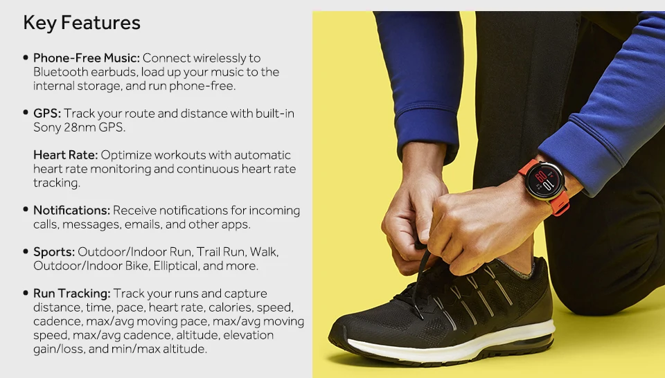 Huami Amazfit Pace смарт-браслет Amazfit смарт-браслет Bluetooth gps информация толчок сердечного ритма умный монитор