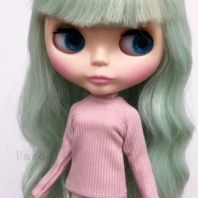pink 1 предмет; Модный комплект Кукла Blyth с высоким воротником с длинными рукавами; футболка для Neoblythe, озон, OB24, Мико, Момоко кукла аксессуары для одежды - Цвет: pink