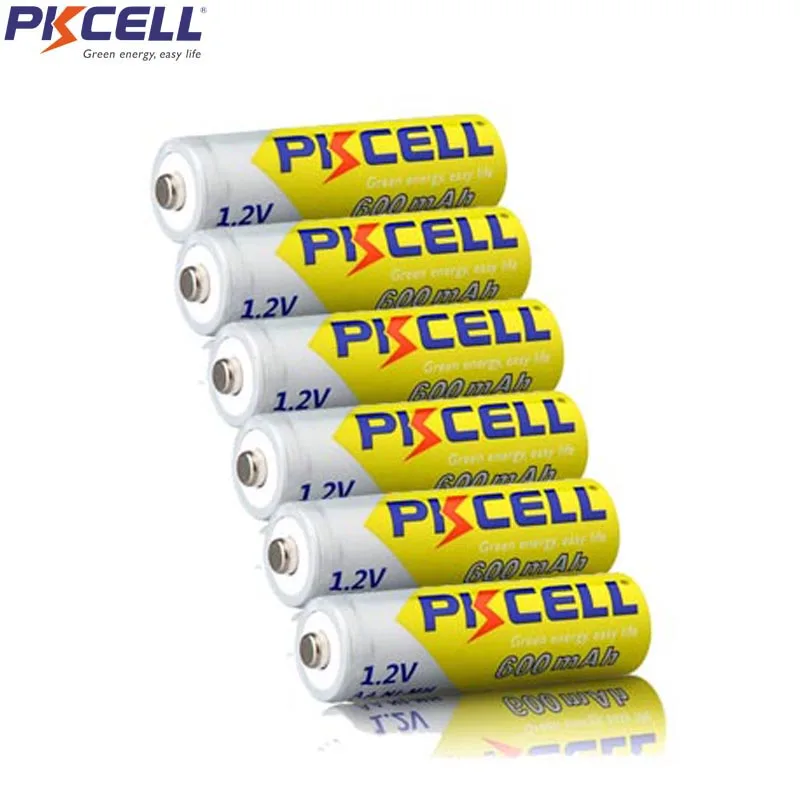 

6Pcs aa nimh 1.2v rechargeable battery 600mah NI-MH 1.2VOLT Rechargeable Batteries 500times recycles For flashlight toys