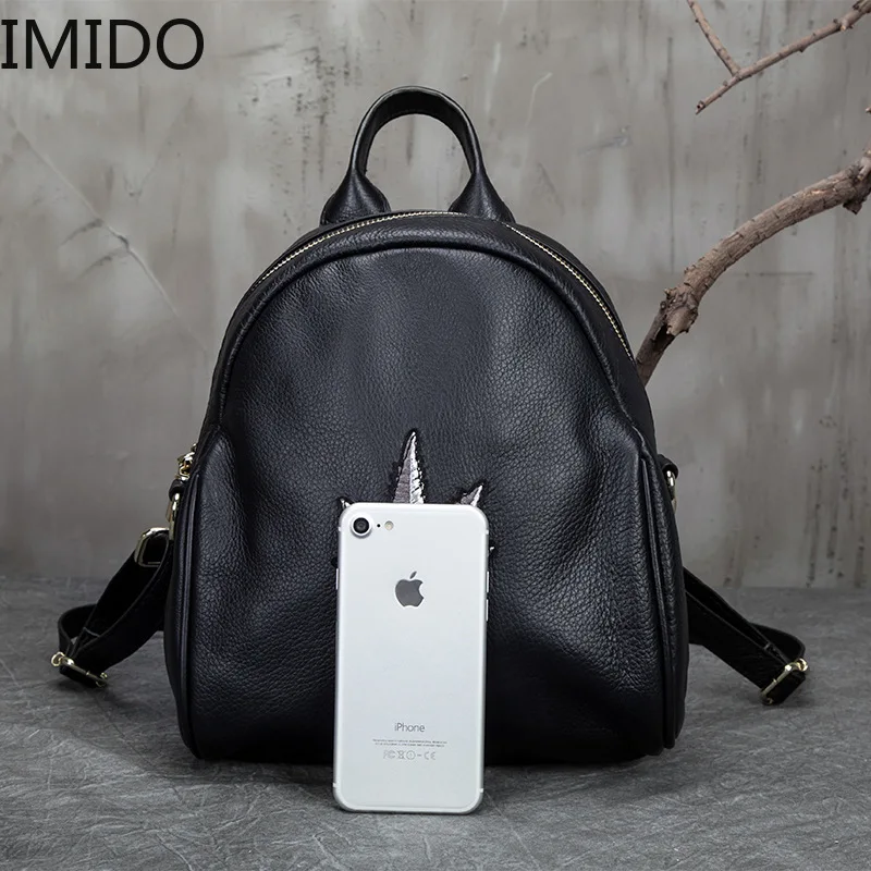 IMIDO 2019 портативная кожаная женская сумка через плечо с вышитыми листьями
