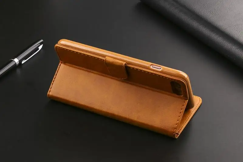 Чехол для iphone 6, 6s, 7, 8 Plus, чехол, роскошный простой Магнитный Флип-кошелек, кожаный чехол для телефона для Apple iphone 6s, 7 plus, 8 plus, чехол