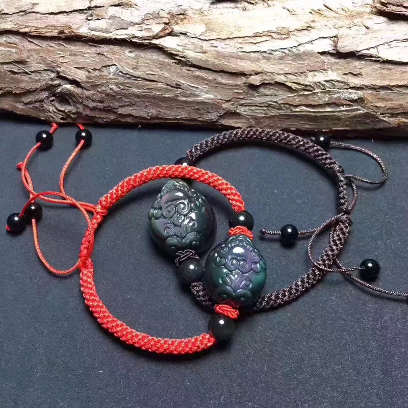 Открытый натуральный цвет глаз брикет подвески мужской браслет ожерелья