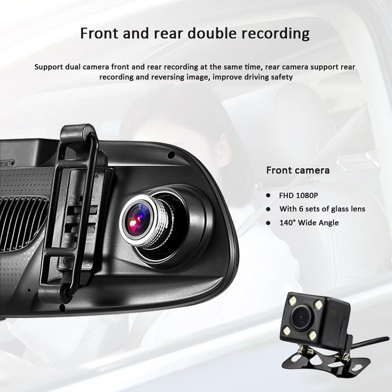 Автомобильный видеорегистратор MaoHooMa Android 3g 7 0 дюйма двойной объектив GPS Full HD 1080P
