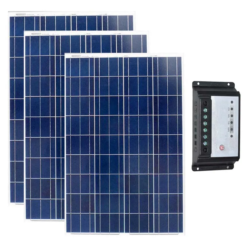 

Panneaux Solaire 300W Solar Panel 12v 100w 3Pcs Solar Charge Controller 12v/24v 10A Solar Battery Charger Caravan Car Camp