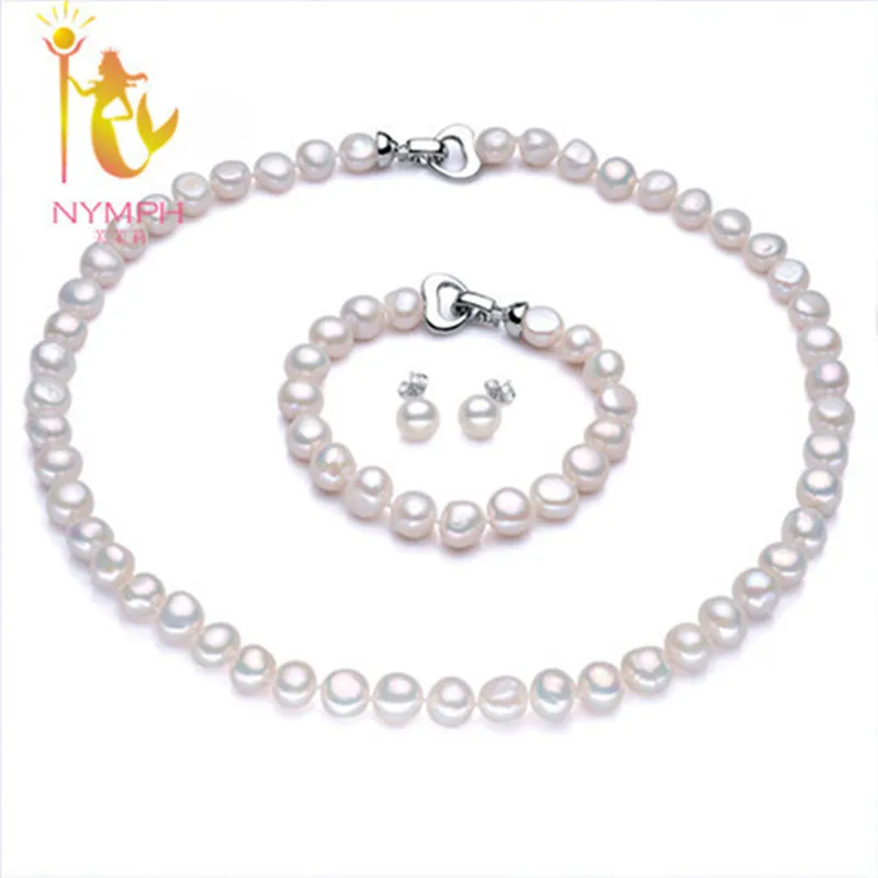 2017 прямые продажи [Нимфа] жемчужные украшения комплекты для женщин Настоящее