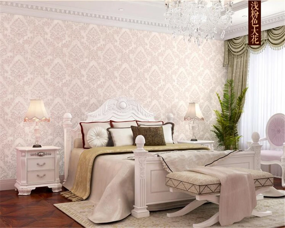 

beibehang behang Luxury 3D wallpaper living room home decoration non-woven fabric wall Damascus background wallpaper wall roll