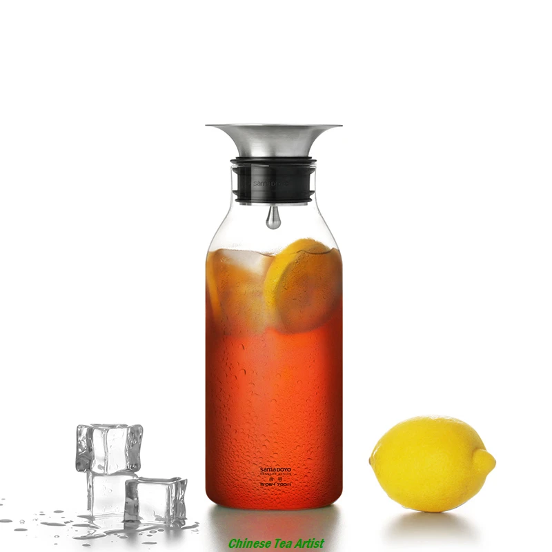 Баночка для воды из боросилированного стекла SAMADOYO с крышкой нержавеющей стали 700