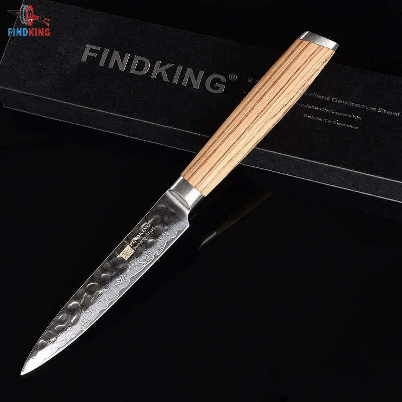 Бренд findking 5 &quotДамасская стальная Зебра деревянная ручка кухонная нож острый