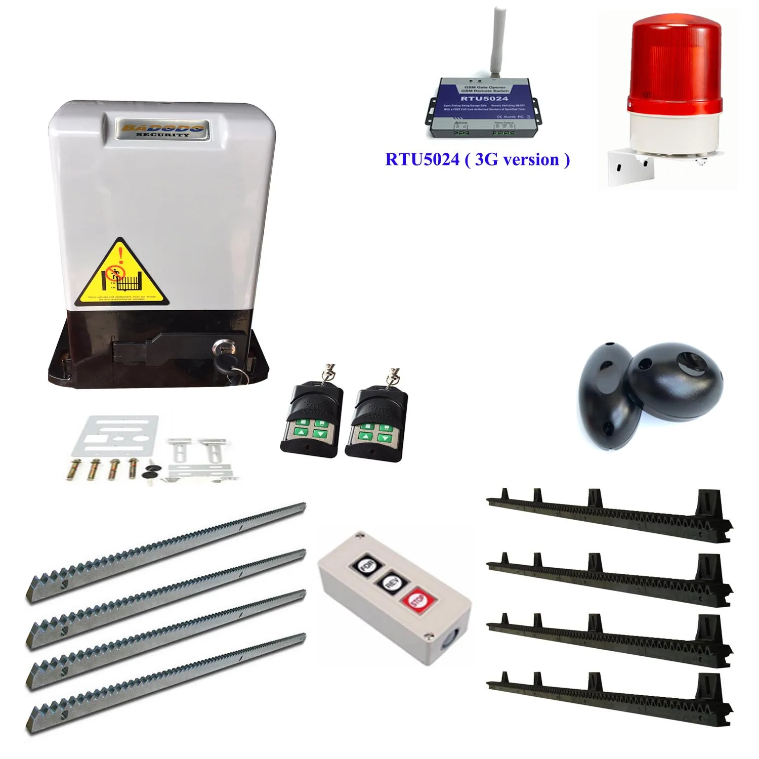 Kit 9 AC220V 600 кг сила автоматический Электрический раздвижной оператор привода для открывания ворот с 4 М металлические или нейлоновые стеллажи для раздвижных дверей дистанционное управление - Цвет: Kit 9