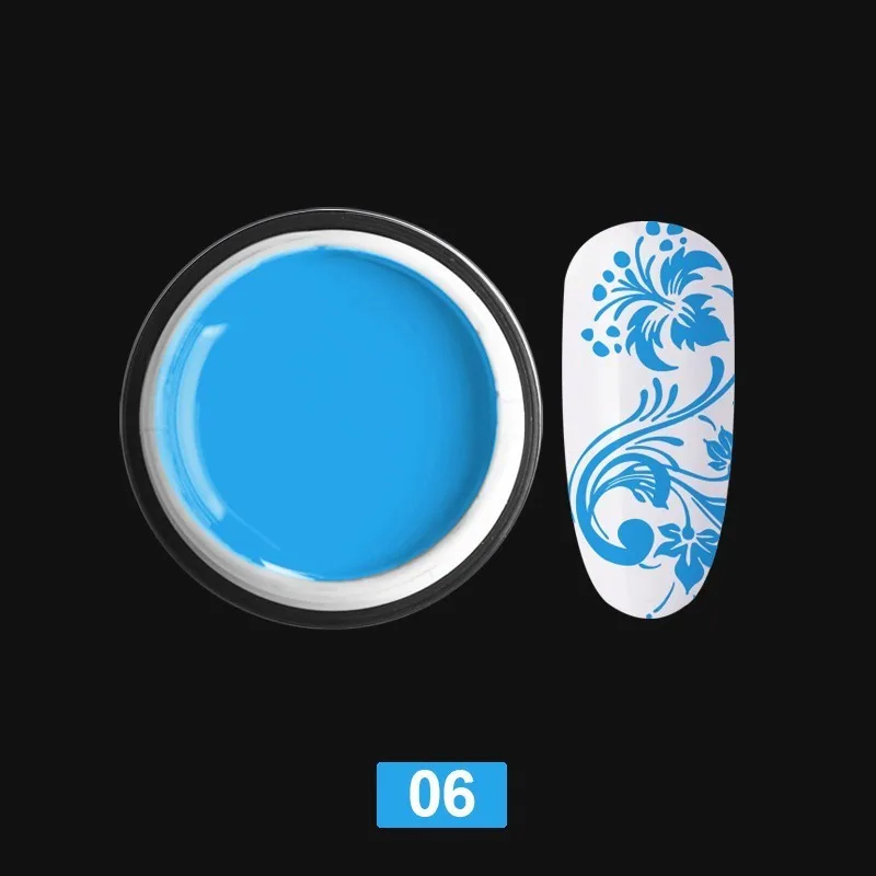 06 Beautilux 1 шт ногтей штамповка гель УФ; светодиоды ; ногти печать переводной гель замочить от Гель-лак для дизайна ногтей 6 г - Цвет: 06