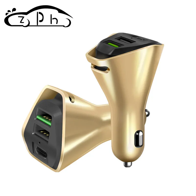 QC3.0 двойной зарядное устройство USB мощность 12-24 в прикуриватель Зажигалка на электропитании быстрое автомобильное зарядное устройство мощность 2 порта для iphone samsung huawei