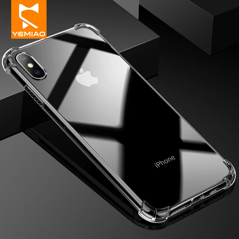 Прозрачный силиконовый чехол для iPhone XS Max X 8 7 6 Plus S XR 10 | Мобильные телефоны и