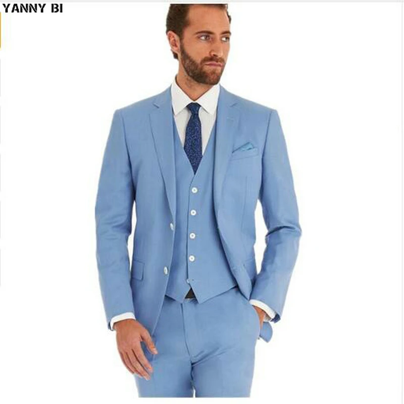 Индивидуальный пошив бежевые льняные пляжные свадебные костюмы для мужчин