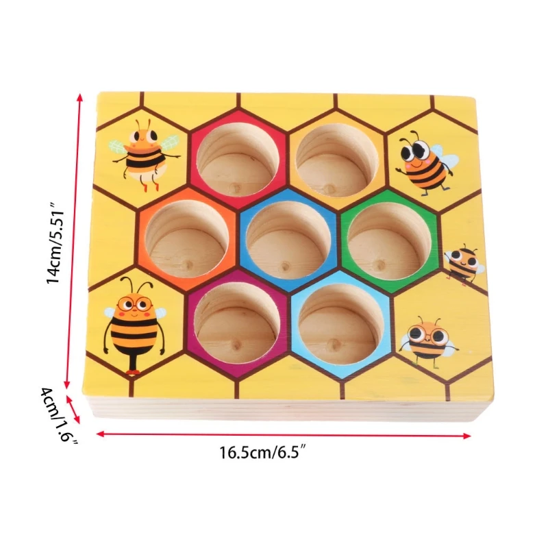 

Bee And Beehive Matching Game Baby Early Educational Toy Color Sensory Training