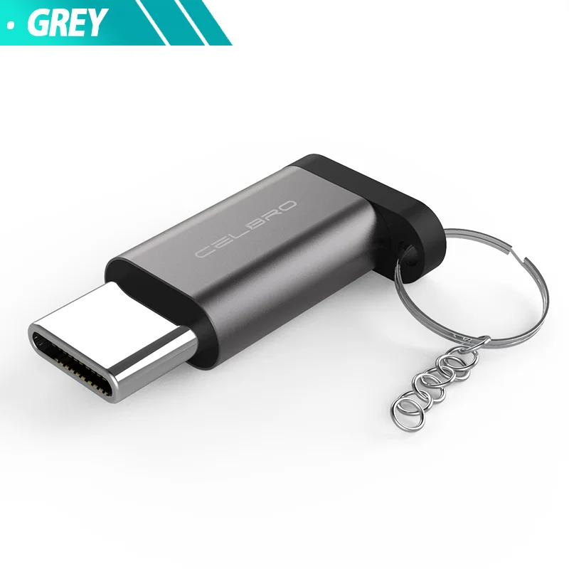 Dark Grey USB 3,1 type C OTG адаптер Micro USB мама к type C папа конвертер для samsung Galaxy Note 8 S8 Plus/A5/A7 /Oneplus 5 t/5 - Цвет: Dark Grey