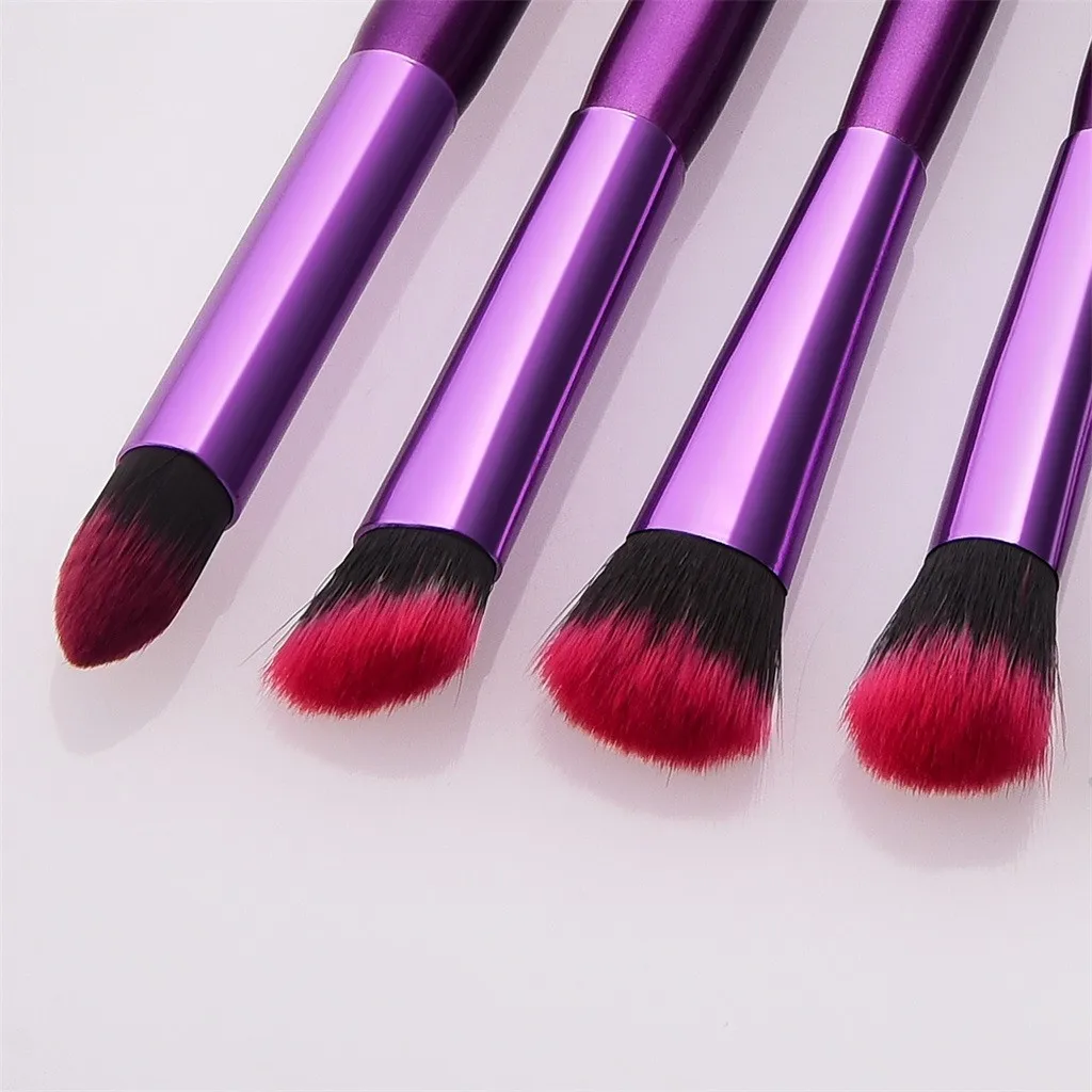 6 шт. фуксия и черные кисти для теней наборы кистей макияжа Кисть пудра тени век