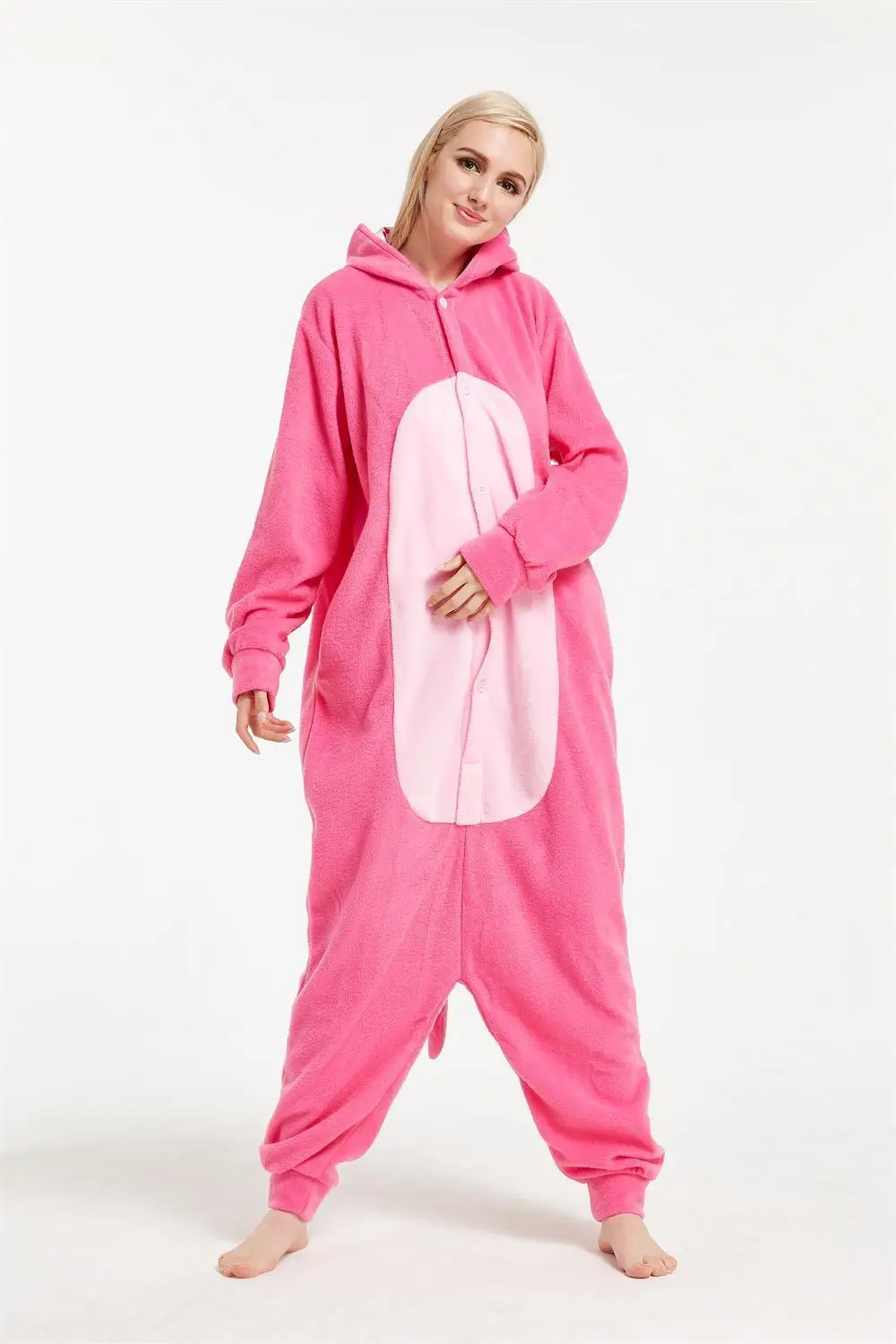 Кигуруми для взрослых мультфильм Леопард Розовая пантера Onesie Аниме Косплей