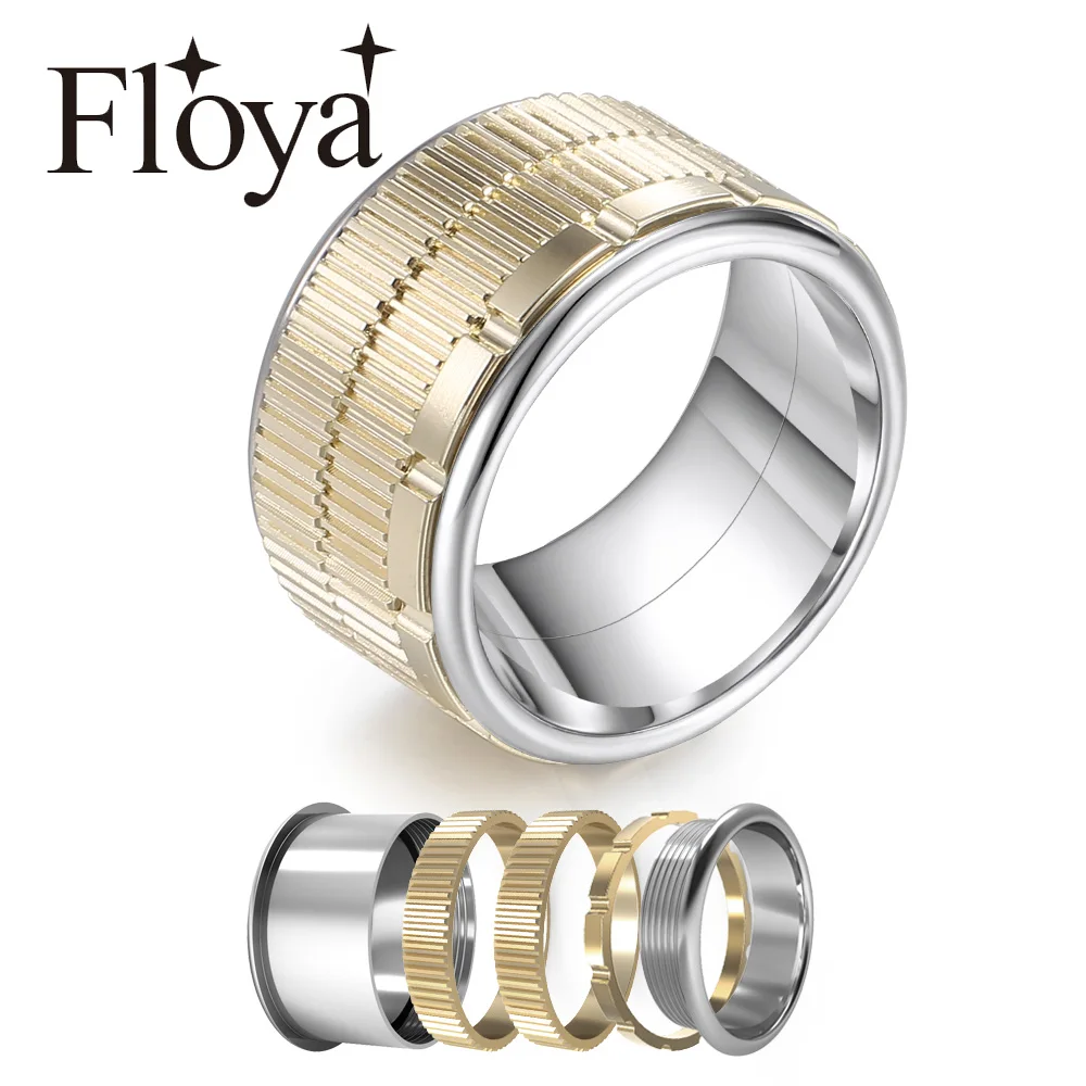 Floya кольца «Неделька» Для женщин слоя обручальное кольцо из Кольца из нержавейки Сменные Arctic симфония Коллекция группа