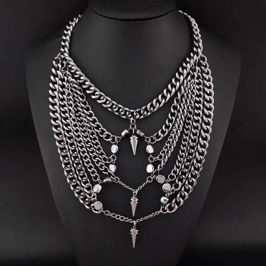 MANILAI модные аксессуары панк дизайн 310 грамм тяжелые крупные цепи нагрудник