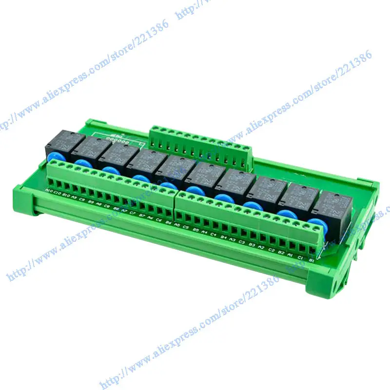 10 каналов 24V 10A Omron релейная плата драйвера модуля выходной усилитель PLC din-рейка