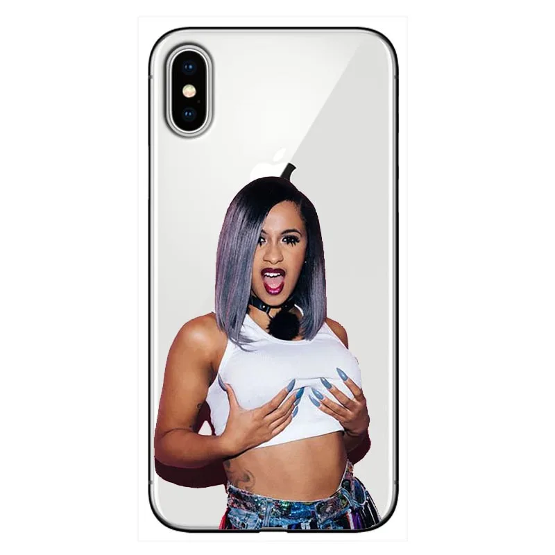 Модные мягкие ТПУ чехлы Nova Cardi B с язычком чехол для телефона iPhone 5 11 11PRO MAX SE 6 6S Plus 7
