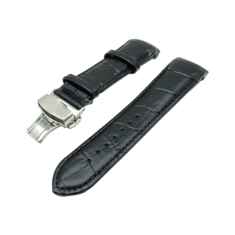 E Ремешок ручной работы для часов Tissot T035, ремешок для часов, ремешок из натуральной кожи, изогнутый конец, 22 мм, 23 мм, 24 мм, стальная пряжка, браслет на запястье - Цвет ремешка: E