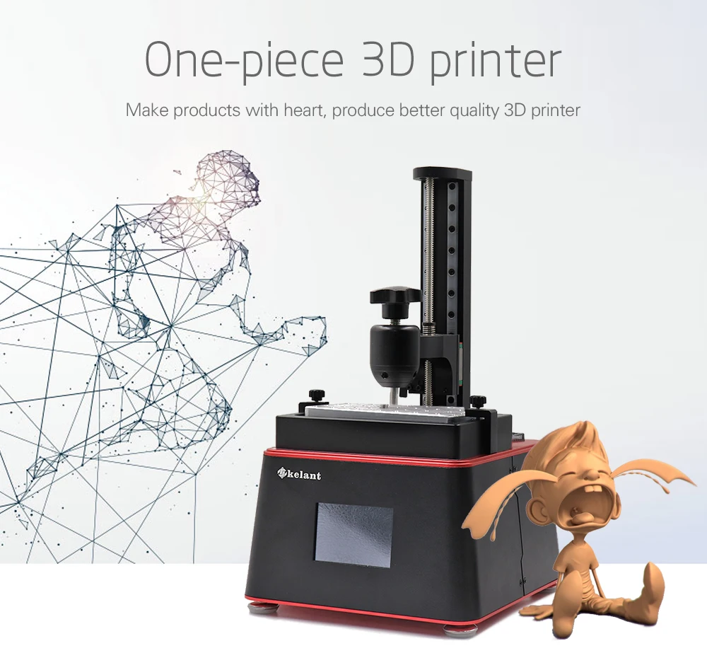 Kelant Orbeat D200 SLA 3D принтеры 3d принтеры наборы УФ смолы impresora светильник-лечение 3,5 ''Настольный FDM Металл 3 d лазерный принтер 405nm