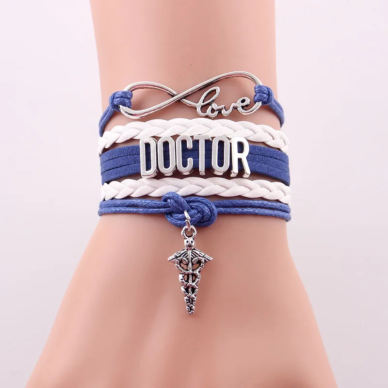 Маленький Браслет MingLou Infinity love Doctor медицинская змея Mace очаровательные мужские