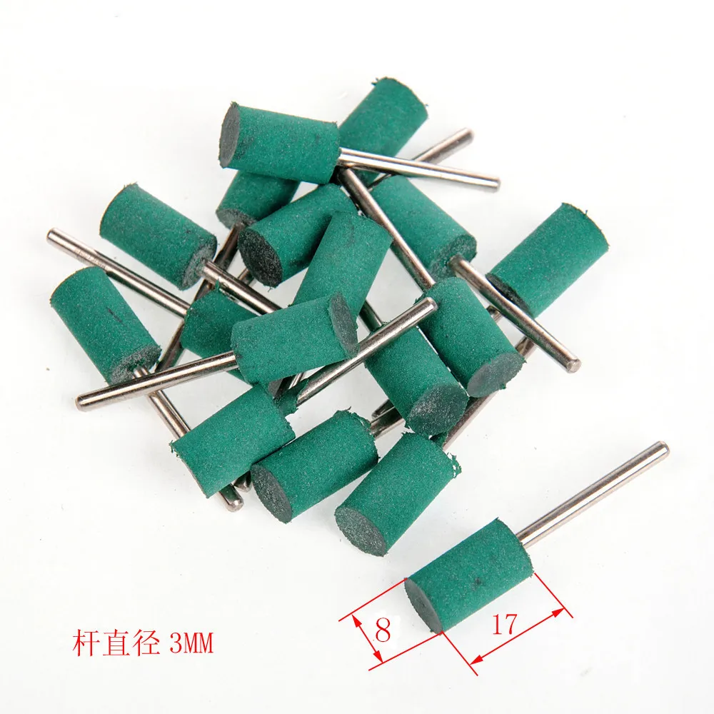 10pcs 1/8&quot(3mm) Shank 8mm Cylinder Rubber Polishing Mounted Points For Dremel Derusting Rotary Grinding Buffing Bits | Инструменты