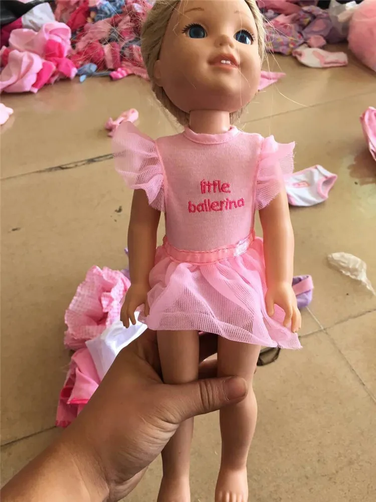 Новые прекрасные костюм Балетные Костюмы Одежда Fit 14.5 дюймов American Girl Куклы Wellie