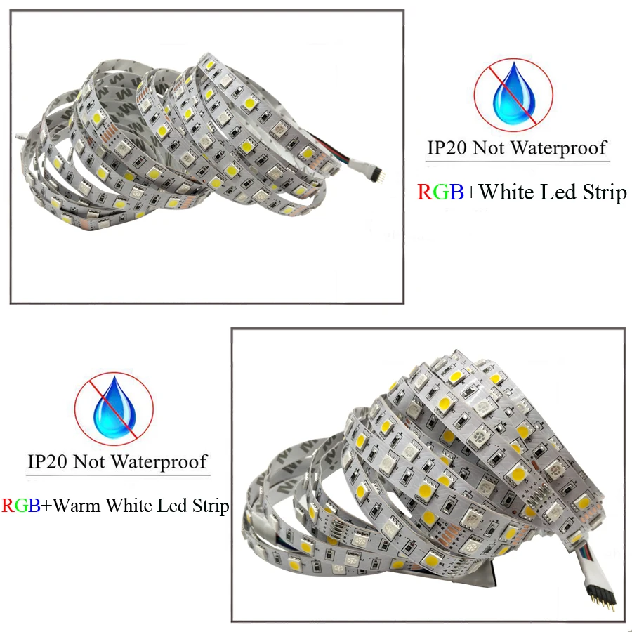 LPILY IP20 / IP65 Waterproof RGBW RGBWW Led Strip SMD 5050 5M 10M LED light DC12V Tape 40key Remoter Controller Power | Лампы и