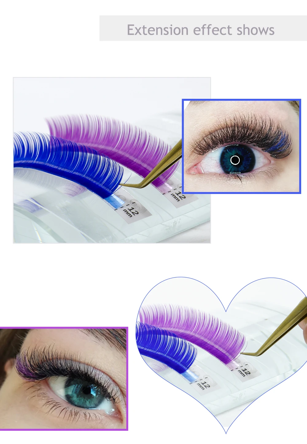 GLAMLASH Цвет наращивание ресниц Фиолетовый Синий Коричневый темно коричневый зеленый красный индивидуальный искусственный норки Мягкие Накладные ресницы