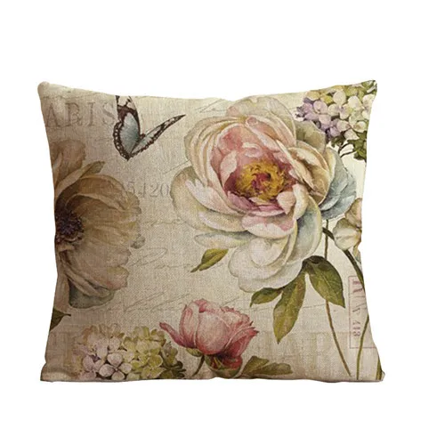 Классическая бабочка Fleurs китайский дизайн стул в цветочек квадратная наволочка
