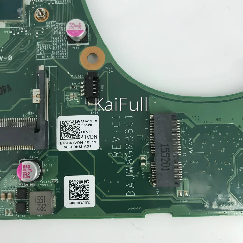 Для DELL V5480 5480 материнская плата с I3 4005U cpu DAJW8GMB8C1 K4J00 0K4J00 CN 0K4J00|Материнские платы для