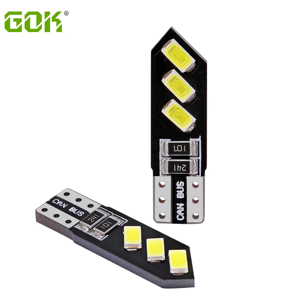 

50pcs Car Auto LED T10 194 W5W t10 led Canbus t10 6SMD 5730 5630 t10 6LED Light Bulb No Error Car Marker Parking